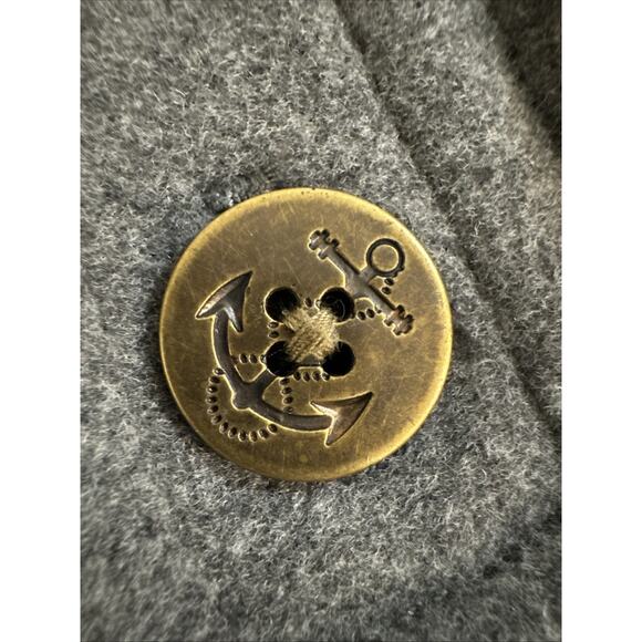 Lands End Women's 16T Luxe Wool Pea Coat Medium Heather Gray - Picture 8 of 8